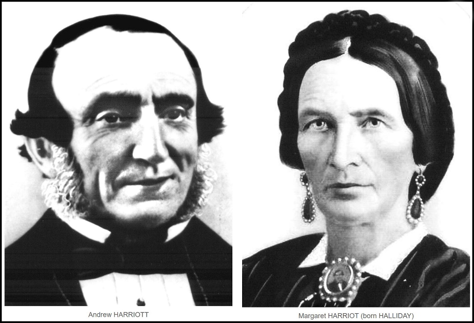 Andrew and Margaret Harriott

(nee Halliday) circa 1863