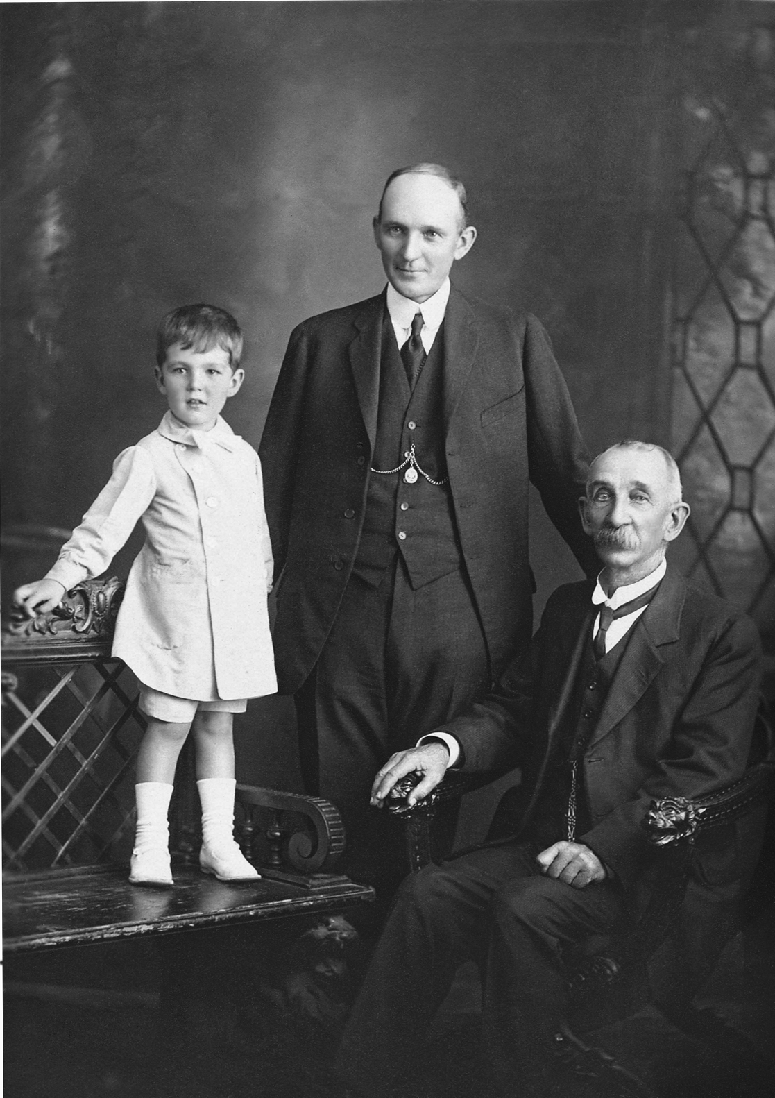 Grandfather Andrew, Father Bob and son Colin circa 1918