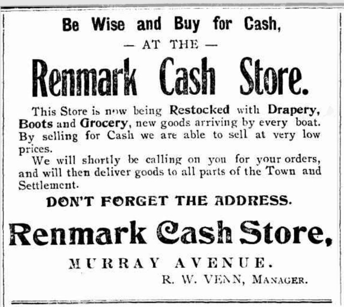 Bob’s Advertisement in the Renmark Pioneer