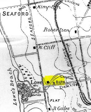 1920’s map showing location of Dalkeith farm