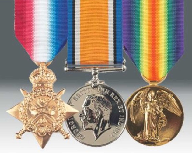The 1914-1915 Star, British War Medal and Victory Medal